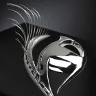 Quadro Moderno Artigianale in Legno, Acciaio e Resina Made in Italy - Occhio Viadurini