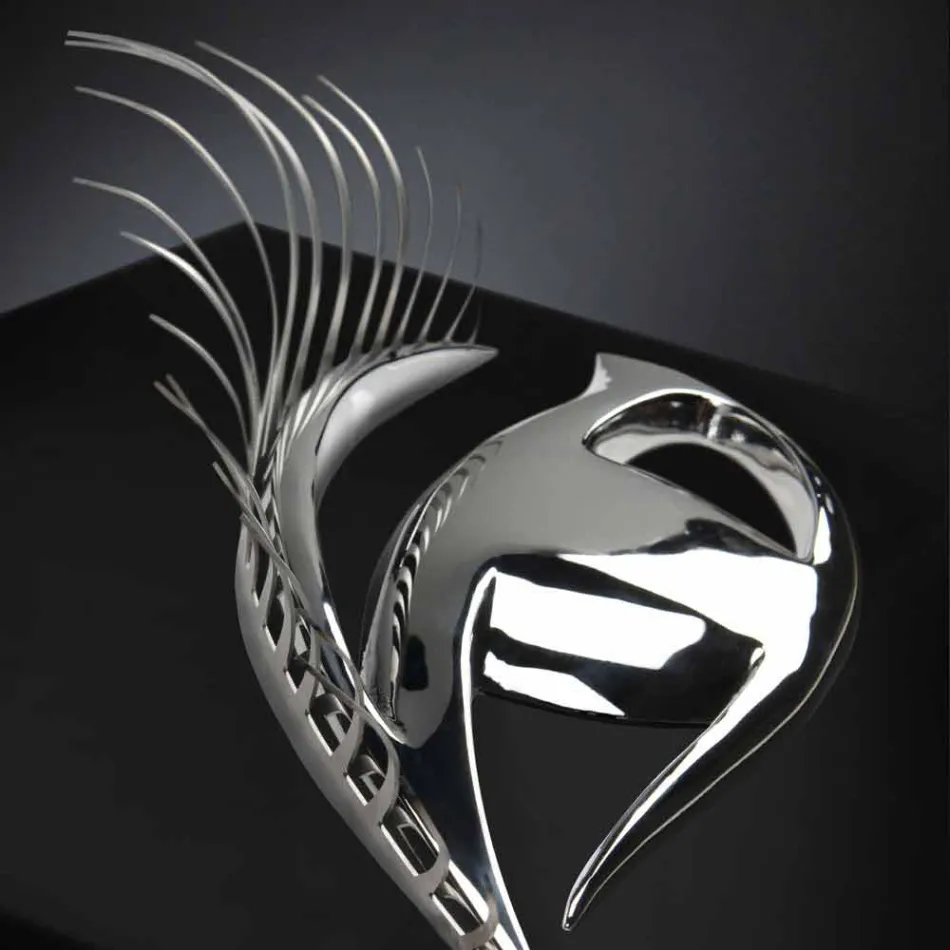 Quadro Moderno Artigianale in Legno, Acciaio e Resina Made in Italy - Occhio Viadurini