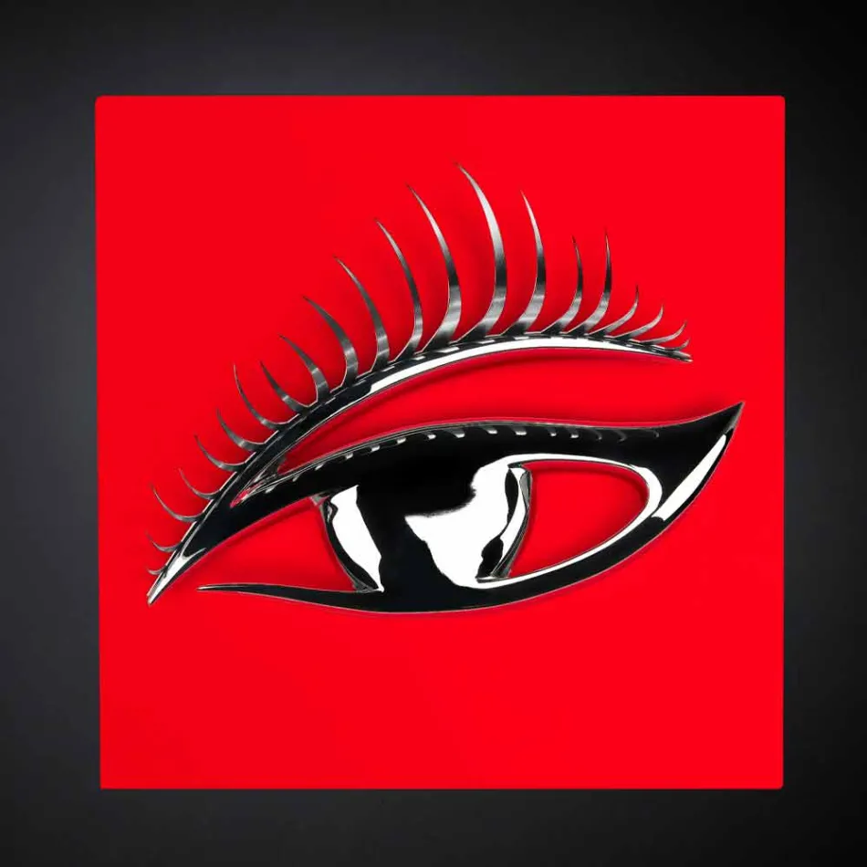 Quadro Moderno Artigianale in Legno, Acciaio e Resina Made in Italy - Occhio Viadurini