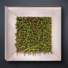 Quadro Moderno da Parete in Metallo e Fiori Artificiali Made in Italy - Trimo Viadurini