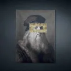 Quadro Parete in Tela Stampata con Dettaglio in Foglia Oro Made in Italy - Vinci Viadurini