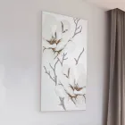 Quadro Realizzato in Laser con Fiore di Magnolia Made in Italy - Misaki Viadurini