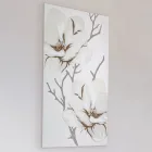 Quadro Realizzato in Laser con Fiore di Magnolia Made in Italy - Misaki Viadurini