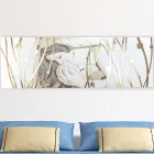 Quadro Rettangolare Realizzato con Laser con Dea e Bambino Made in Italy - Nagi Viadurini