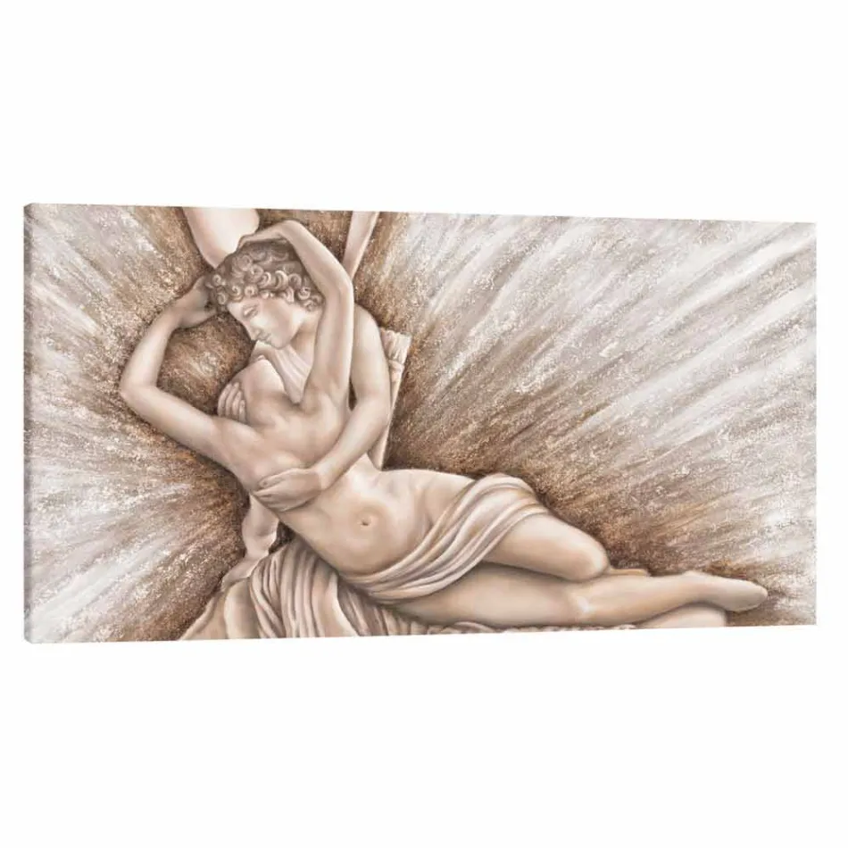 Quadro su tela di moderno design fatto a mano in Italia Aurora Viadurini