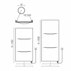 Radiatore Elettrico Verticale Design in Acciaio Moderno fino a 1000 W - Cut Viadurini