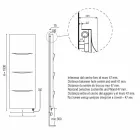 Radiatore Elettrico Verticale Design in Acciaio Moderno fino a 1000 W - Cut Viadurini