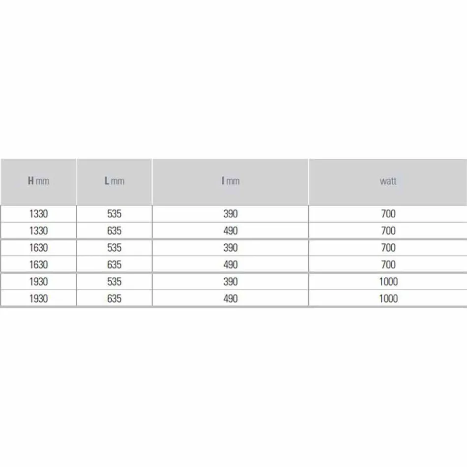 Radiatore Elettrico Verticale Design in Acciaio Moderno fino a 1000 W - Cut Viadurini