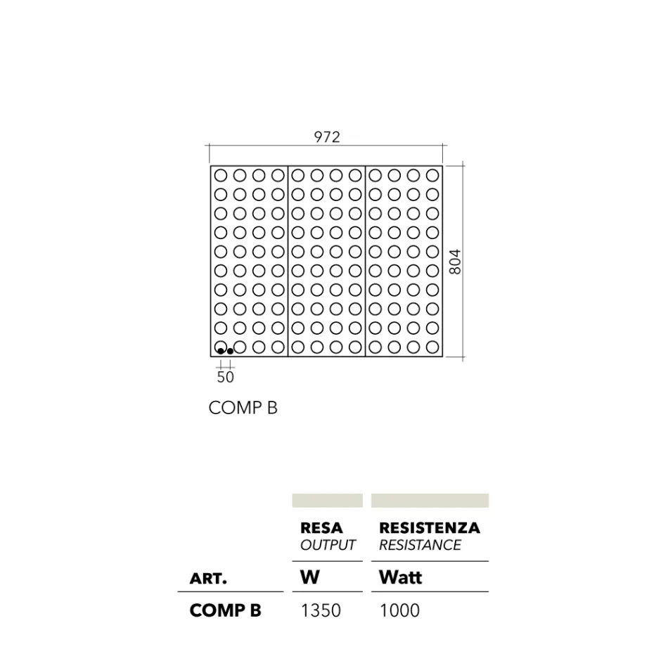Radiatore lego elettrico design moderno Brick in alluminio e rame by Scirocco H Viadurini
