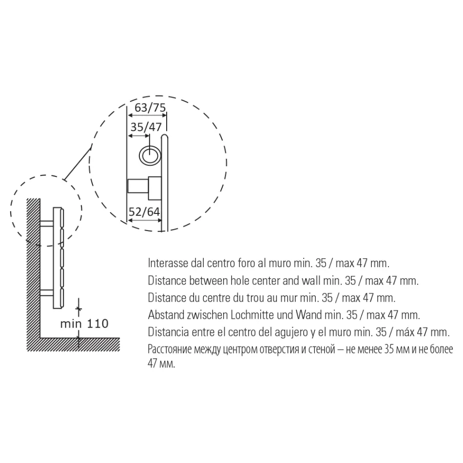 Radiatore Singolo Idraulico in Acciaio al Carbonio Nero Made in Italy - Ciro Viadurini