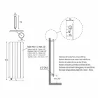 Radiatore Termoarredo Elettrico Design Verticale a Parete 1000 W - Picchio Viadurini