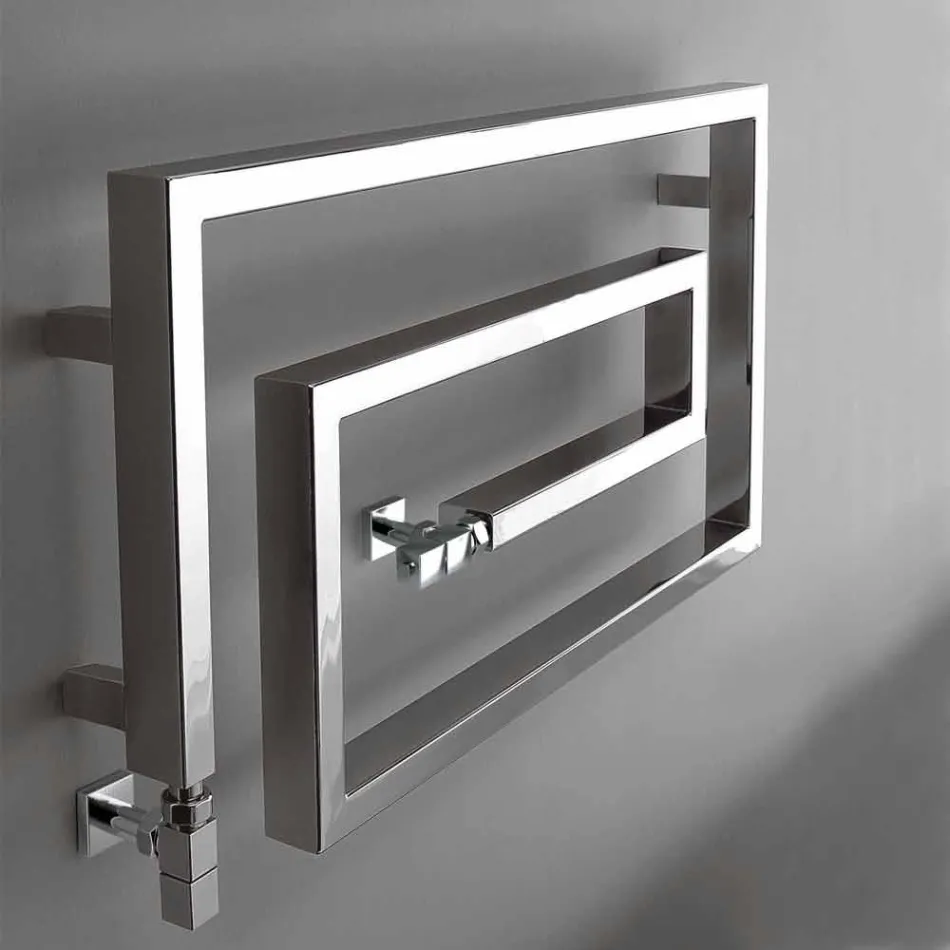 Radiatore termoarredo idraulico cromato Snake Scirocco H, di design Viadurini
