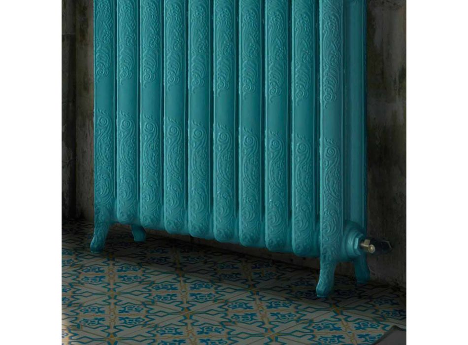 Radiatore termoarredo idraulico in ghisa decorato Tiffany Scirocco H Viadurini