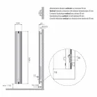 Radiatore Termoarredo in Alluminio Design a Parete Idraulico 250 Watt - Stilus Viadurini