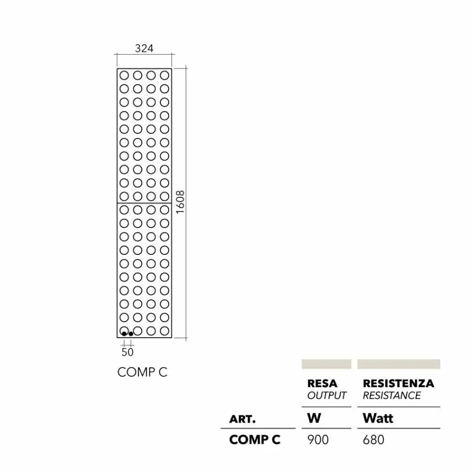 Radiatore termoarredo lego idraulico di design Brick by Scirocco H Viadurini