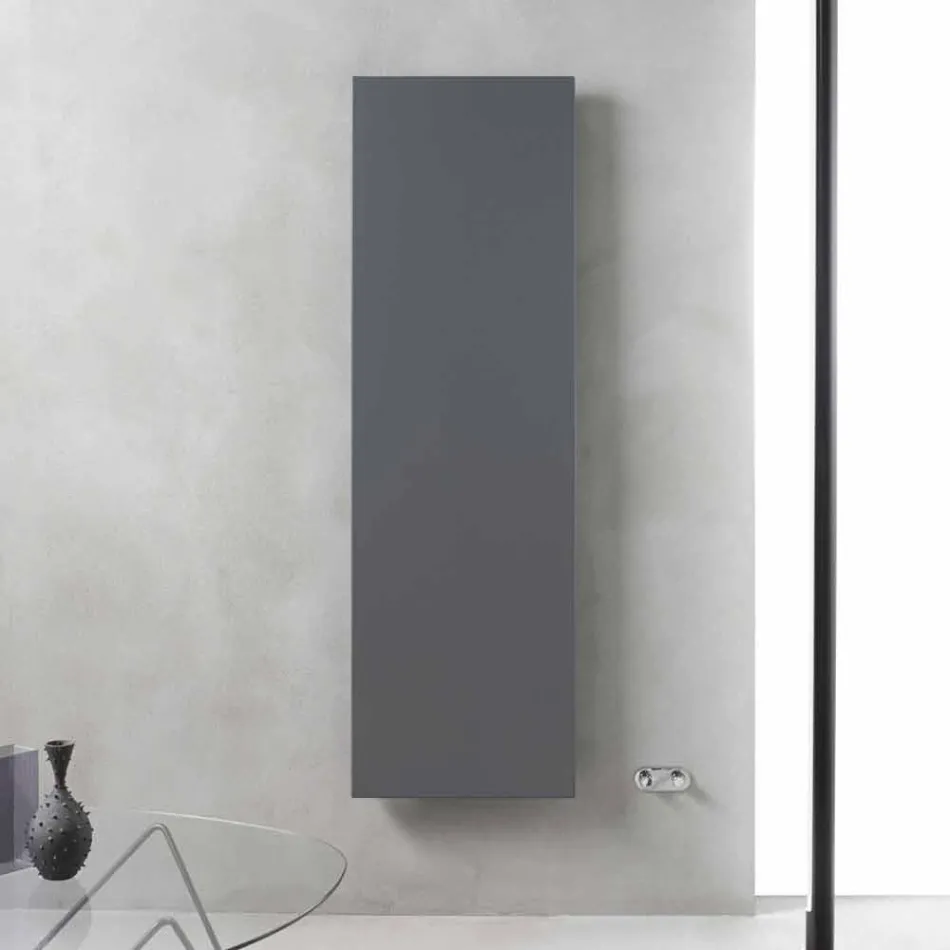 Radiatore Verticale di Design in Acciaio Grigio Ardesia fino a 626 W - Ice Viadurini