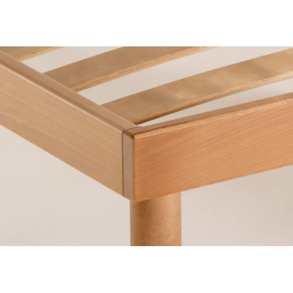 Rete Piazza e Mezzo Interamente in Legno di Faggio Bio Delta 120x190 cm - Delta Viadurini