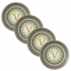 Rosenthal Versace Barocco Mosaic 4 Piatti Piani Diametro 17 cm - Mosaic Viadurini