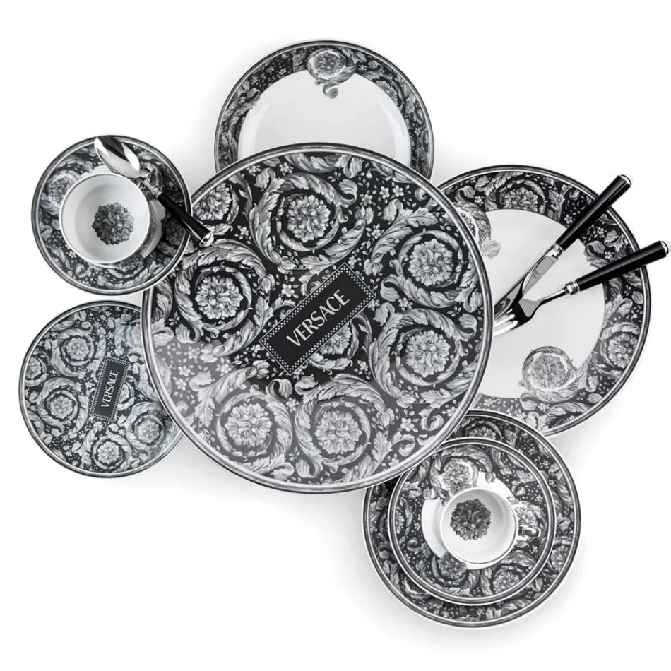 Rosenthal Versace Barocco Piatto Segnaposto Diametro 33 cm in Porcellana - Barocco Viadurini