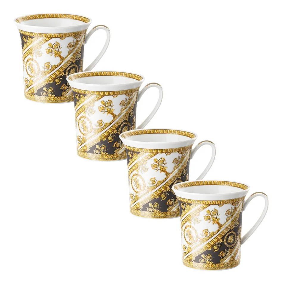 Rosenthal Versace I Love Baroque 4 Bicchieri con Manico in Porcellana - Baroque Viadurini