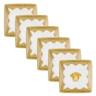 Rosenthal Versace I Love Baroque 6 Coppette Quadre Piane in Porcellana - Baroque Viadurini
