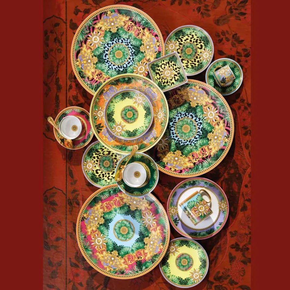 Rosenthal Versace Jungle Animalier 4 Piatti Piani Diametro 17 cm - Animalier Viadurini