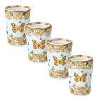 Rosenthal Versace Le Jardin 4 Bicchieri Senza Manico con Elementi Naturali - Medusa Viadurini