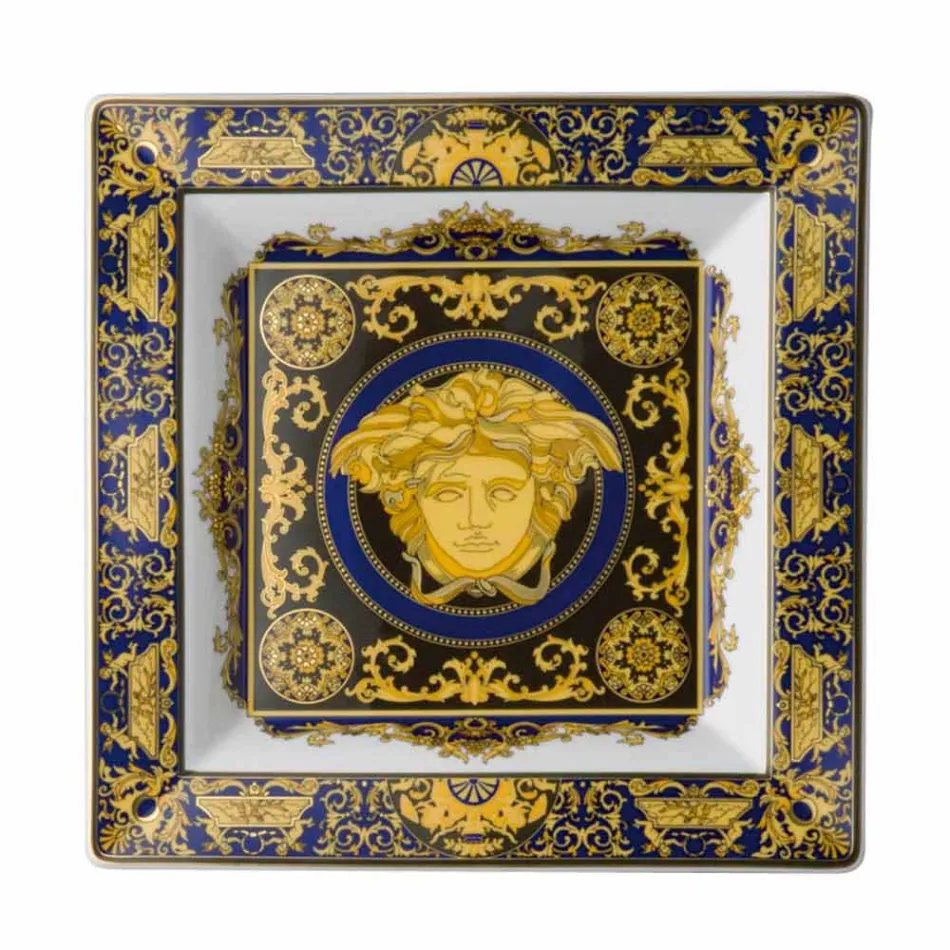 Rosenthal Versace Medusa Blue Coppa 22cm di moderno design porcellana Viadurini
