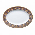 Rosenthal Versace Medusa Blue Piatto ovale di design in porcellana