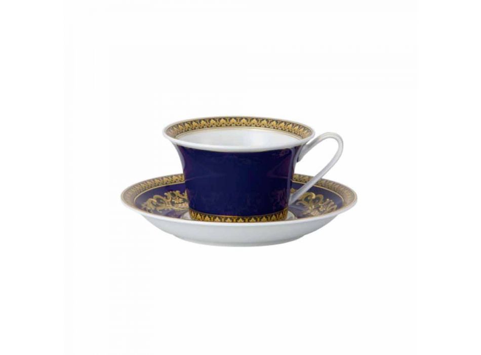 Rosenthal Versace Medusa Blue Tazza da tè di moderno design porcellana Viadurini