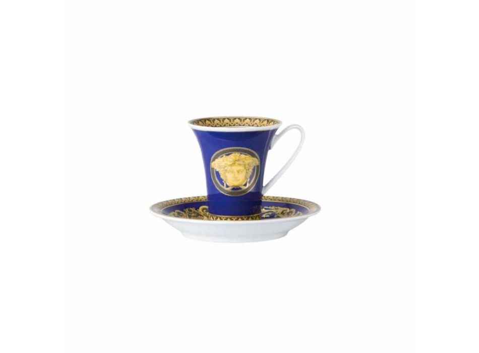 Rosenthal Versace Medusa Blue Tazzina da caffè di design in porcellana Viadurini