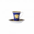 Rosenthal Versace Medusa Blue Tazzina da caffè di design in porcellana