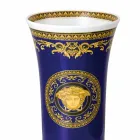 Rosenthal Versace Medusa Blue Vaso di design moderno porcellana 26cm Viadurini