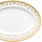 Rosenthal Versace Medusa Gala Gold Piatto ovale design 34cm porcellana Viadurini
