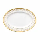 Rosenthal Versace Medusa Gala Gold Piatto ovale design 34cm porcellana Viadurini