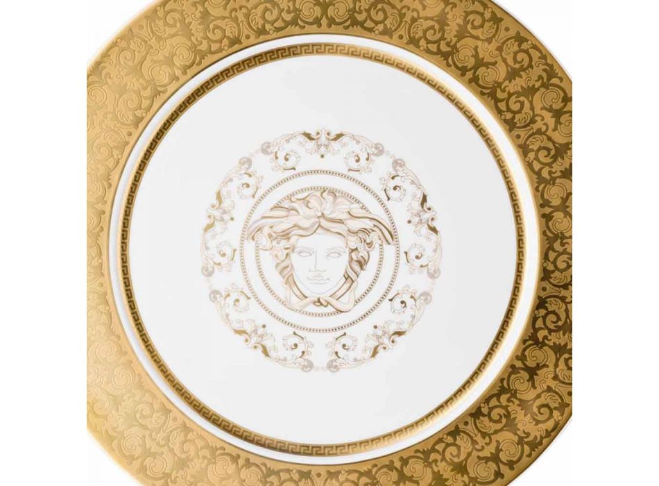 Rosenthal Versace Medusa Gala Gold Piatto segnaposto 33cm porcellana Viadurini