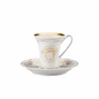 Rosenthal Versace Medusa Gala Gold set tazze espresso 6pz porcellana Viadurini