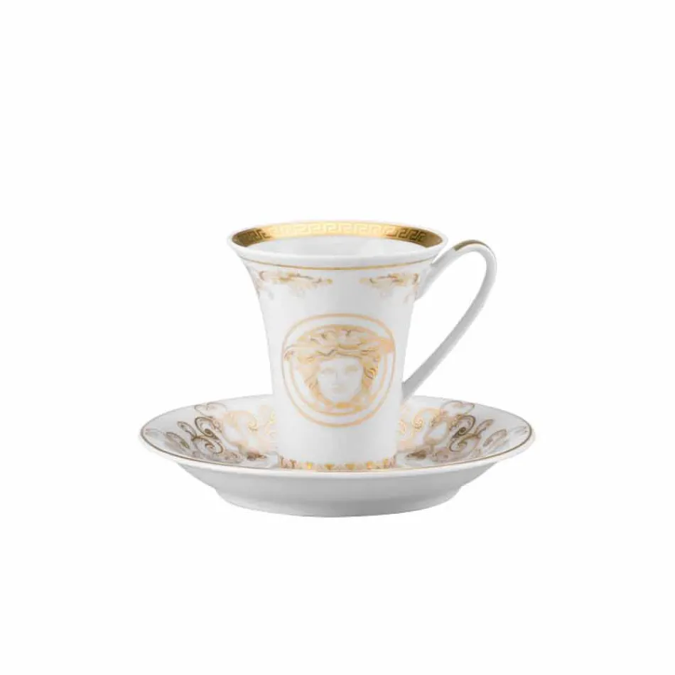 Rosenthal Versace Medusa Gala Gold set tazze espresso 6pz porcellana Viadurini