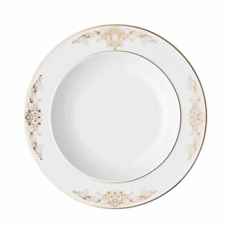 Rosenthal Versace Medusa Gala Piatto fondo 22cm di design porcellana Viadurini
