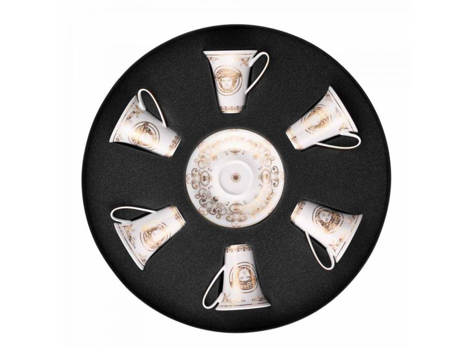 Rosenthal Versace Medusa Gala set tazze espresso 6 pezzi in porcellana Viadurini