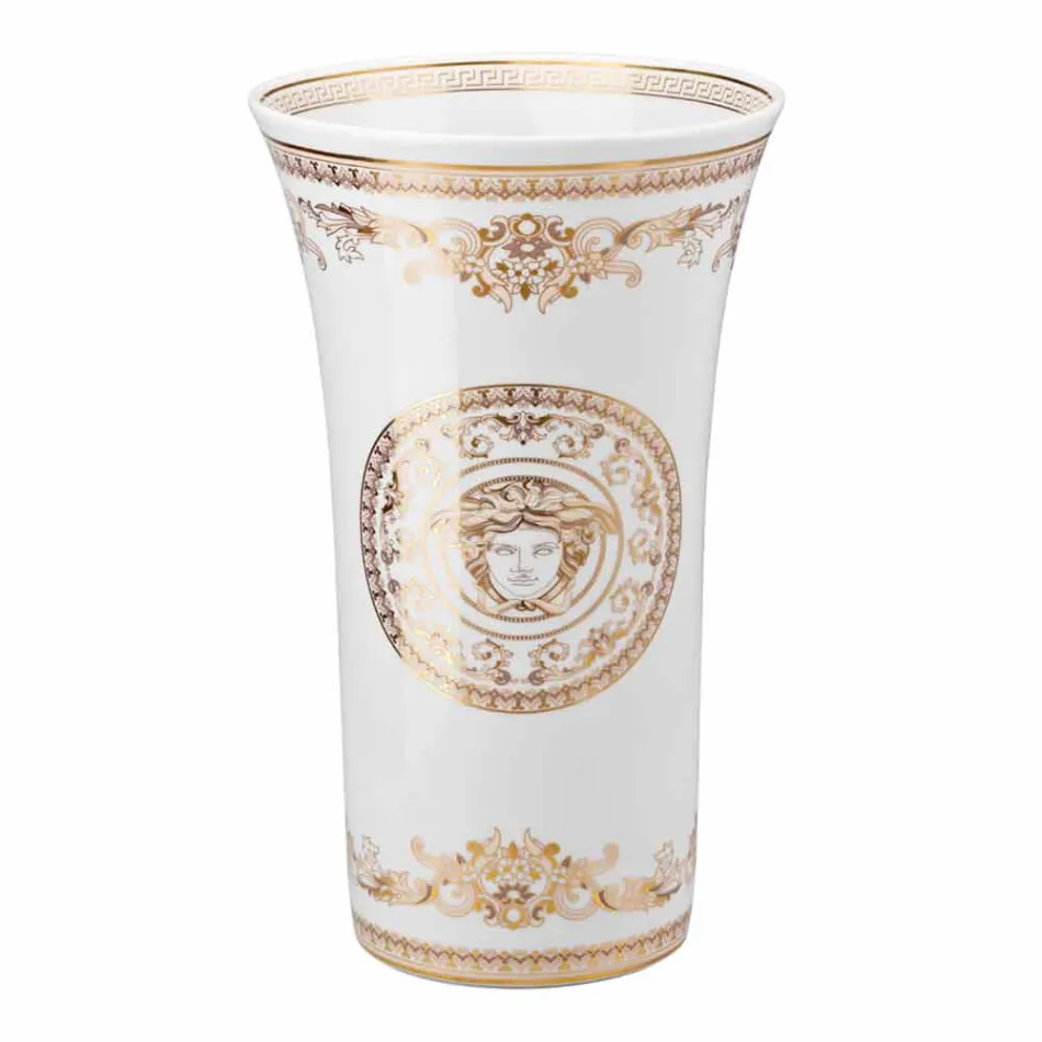 Rosenthal Versace Medusa Gala Vaso di design in porcellana h 34cm Viadurini