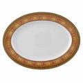 Rosenthal Versace Medusa Rosso Piatto ovale 40cm di design porcellana