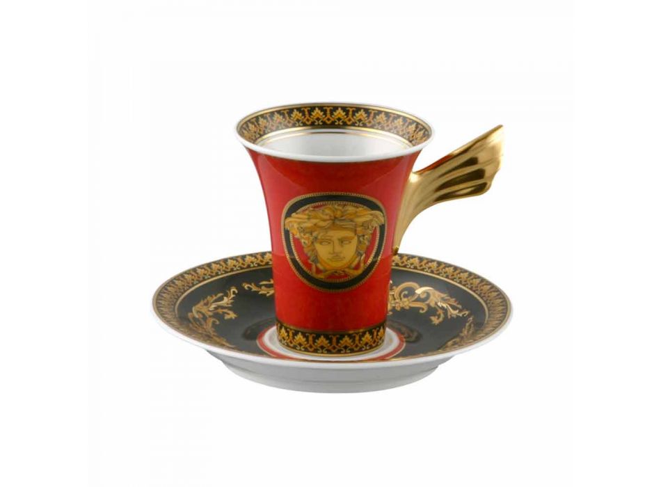 Rosenthal Versace Medusa Rosso Tazzina da caffè di design porcellana Viadurini