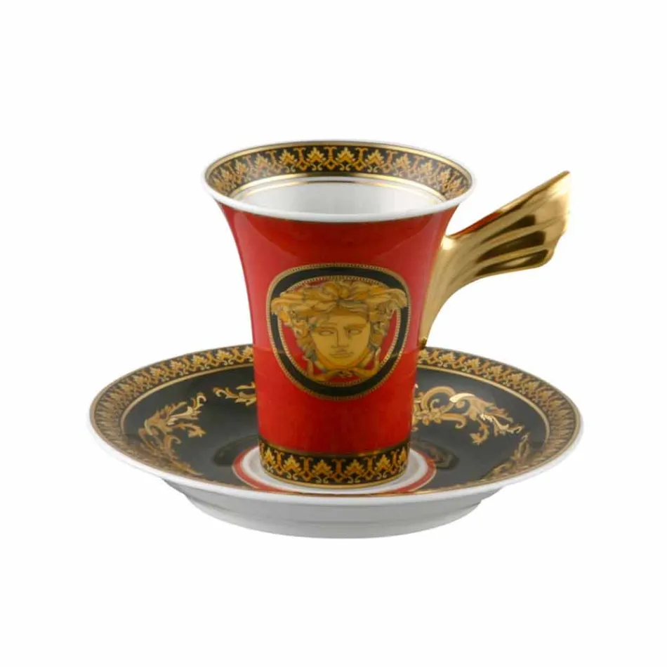 Rosenthal Versace Medusa Rosso Tazzina da caffè di design porcellana Viadurini
