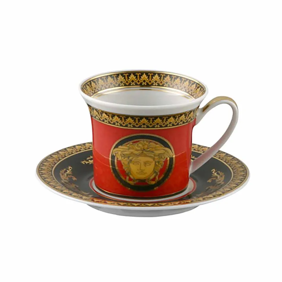 Rosenthal Versace Medusa Rosso Tazzina espresso design in porcellana Viadurini