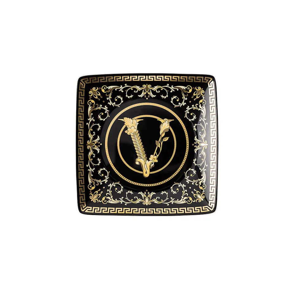 Rosenthal Versace Virtus Gala 6 Coppette Quadre Piane 15x15 cm in Porcellana - Barocco Viadurini