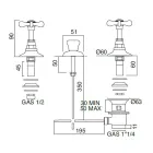Rubinetteria Bidet a 3 Fori Erogazione Interna in Ottone Fatto a Mano - Fioretta Viadurini