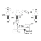 Rubinetteria Bidet Classica 3 Fori con Scarico in Ottone Made in Italy- Ercolina Viadurini