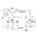 Rubinetteria Bordovasca in Ottone con Doccetta Stile Classico Lusso - Fioretta Viadurini
