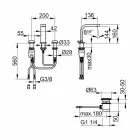 Rubinetteria di Design Moderno per Lavabo Bagno a 3 Fori in Metallo- Etto Viadurini